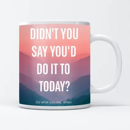 Motivational Quote Pink Mountain Sunrise Landscape
