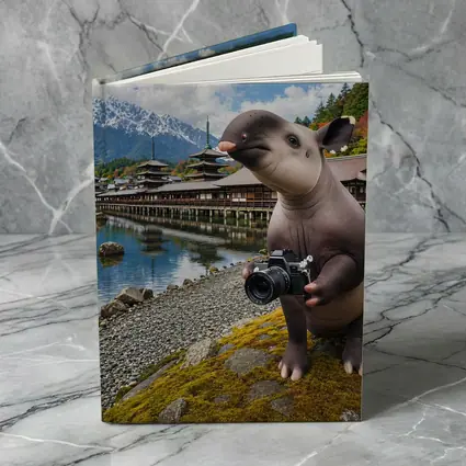 Tapir Tourist Holding Camera Japanese Temple