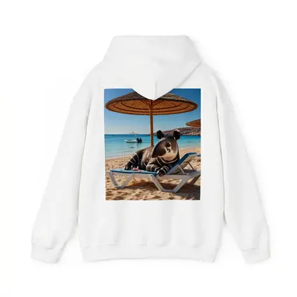 Tapir Relaxing On Sunny Beach Chair