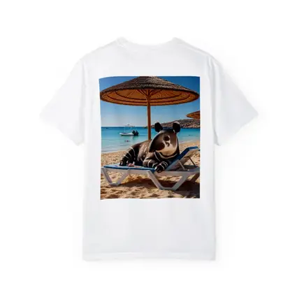 Tapir Relaxing On Sunny Beach Chair