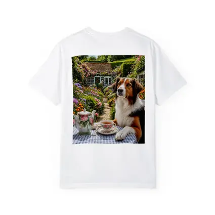 Border Collie Tea Garden Cottage Flowers