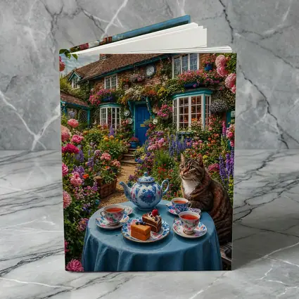 Tabby Cat Garden Cottage Afternoon Tea