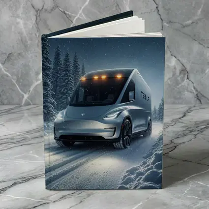 Tesla Semi Truck Snowy Winter Night Drive