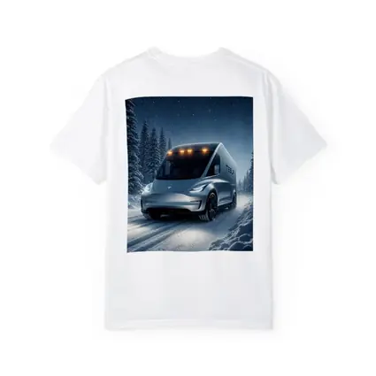 Tesla Semi Truck Snowy Winter Night Drive