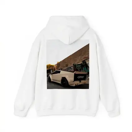 Tesla Cybertruck Beige Wrap Urban Graffiti Street