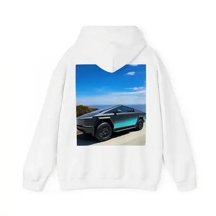 Tesla Cybertruck Dark Teal Coastal Road Drive