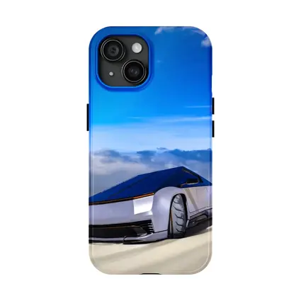 Tesla Cybertruck Futuristic Concept Car Blue Sky