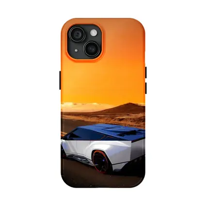 Tesla Cybertruck Concept Desert Orange Sky