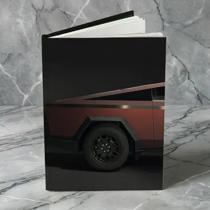 Tesla Cybertruck Dark Red Studio Shot