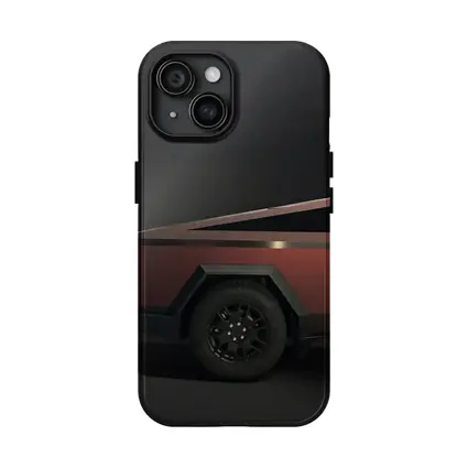 Tesla Cybertruck Dark Red Studio Shot