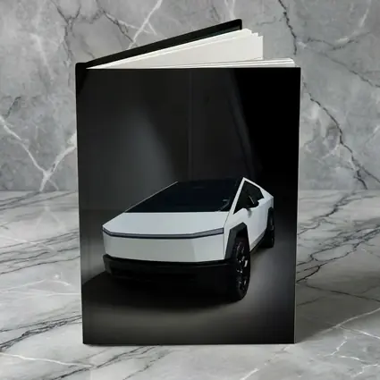 Tesla Cybertruck White Studio Dark Background