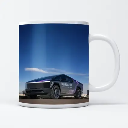 Tesla Cybertruck Predator Wrap Blue Sky