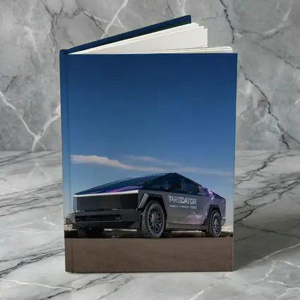 Tesla Cybertruck Predator Wrap Blue Sky