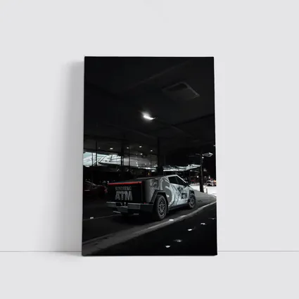 Tesla Cybertruck Custom Wrap Night Parking