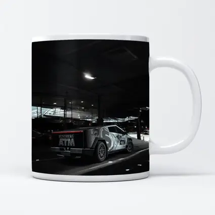 Tesla Cybertruck Custom Wrap Night Parking
