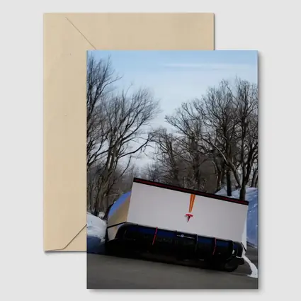 Tesla Semi Truck Winter Snow Road