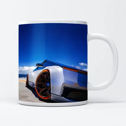 Tesla Cybertruck Coastal Blue Sky View