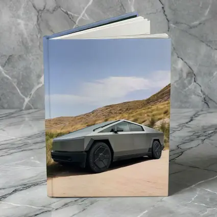 Tesla Cybertruck Parked On Desert Dirt Road
