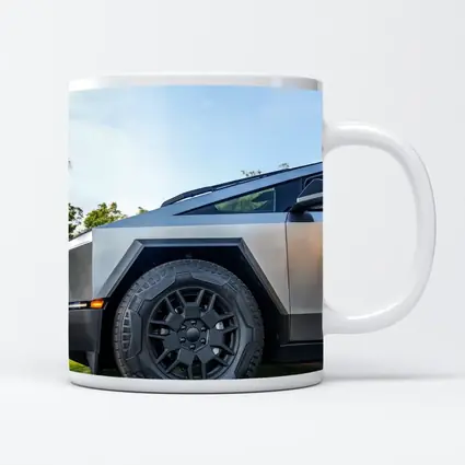 Tesla Cybertruck Parked On Green Grass