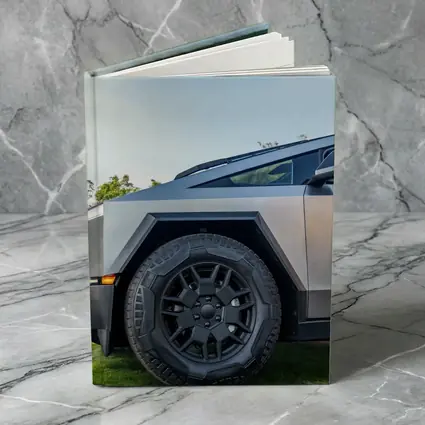 Tesla Cybertruck Parked On Green Grass