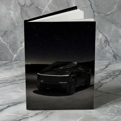Tesla Cybertruck Under Starry Night Sky