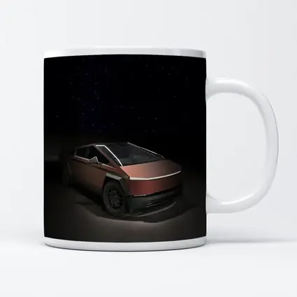 Tesla Cybertruck Under Starry Night Sky