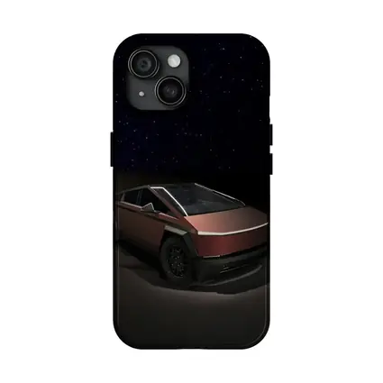Tesla Cybertruck Under Starry Night Sky