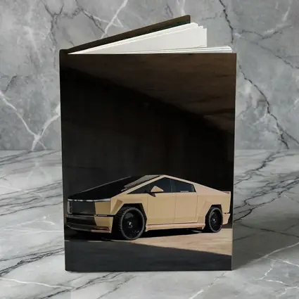 Tesla Cybertruck Beige Under Concrete Bridge