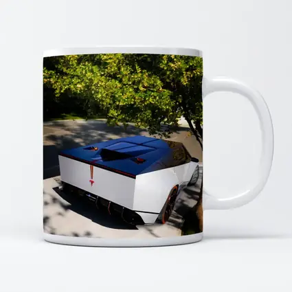 Tesla Cybertruck Parked Under Green Tree