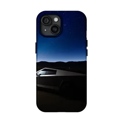 Tesla Cybertruck Under Starry Night Sky
