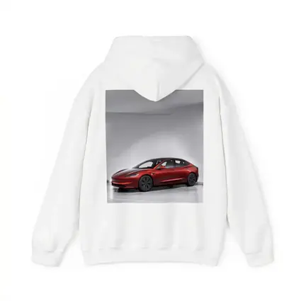 Tesla Model 3 Red Car Studio Background