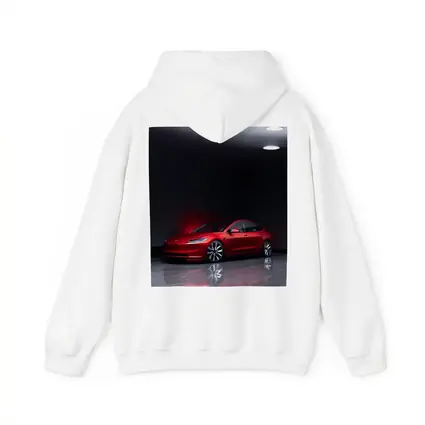 Red Tesla Model 3 Dark Studio Floor