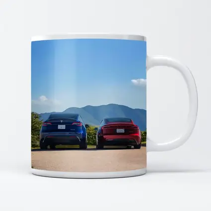 Tesla Model Y Model Three Mountain Road