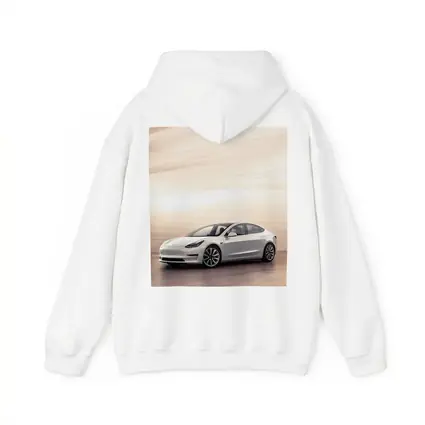 Tesla Model 3 White Speed Blur Background