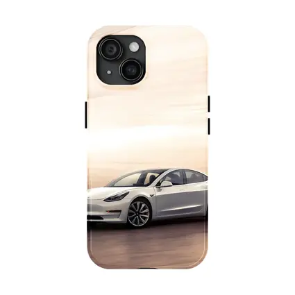 Tesla Model 3 White Speed Blur Background