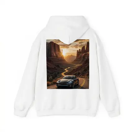 Tesla Model S Desert Canyon Sunset Drive
