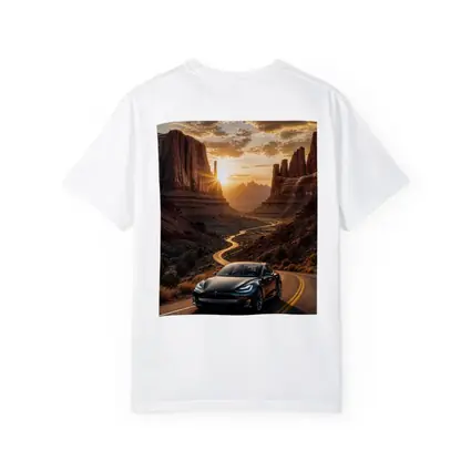 Tesla Model S Desert Canyon Sunset Drive