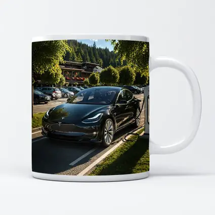 Tesla Model S Charging at Alpine Parking