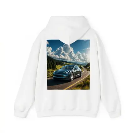 Tesla Model 3 Driving Mountain Road Landscape