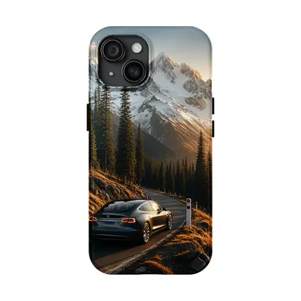 Tesla Model S Mountain Road Sunset Drive