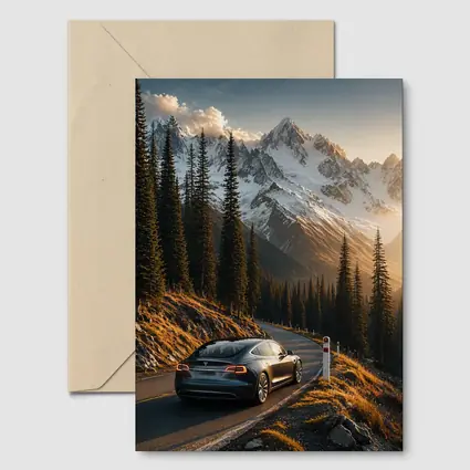 Tesla Model S Mountain Road Sunset Drive