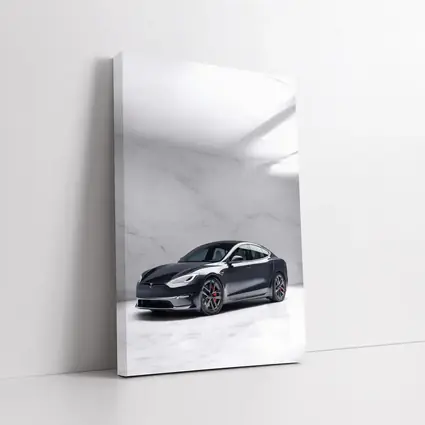 Tesla Model S Dark Gray Marble Studio
