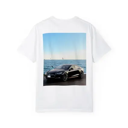 Tesla Model S Black Coastal Ocean View