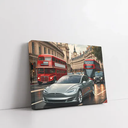 Tesla Model S London Double Decker Buses
