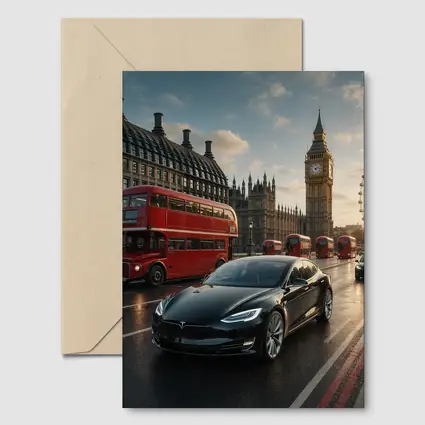Tesla Model S Westminster Bridge London