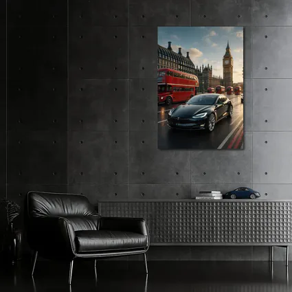 Tesla Model S Westminster Bridge London