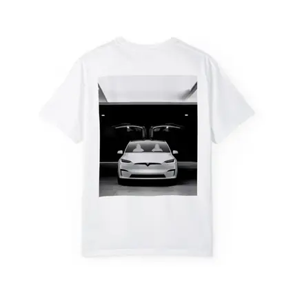 Tesla Model X Falcon Wings Garage Black White