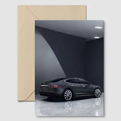 Tesla Model S Dark Gray Studio Shot