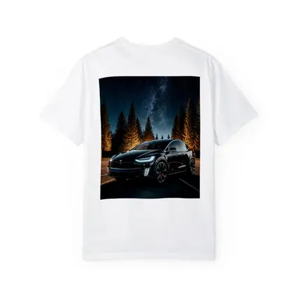 Tesla Model X Black Under Starry Night