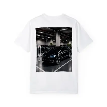 Tesla Model X Black Inside Parking Garage